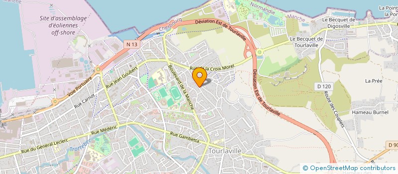 localisation de l'entreprise S.J.V.S  CHERBOURG-EN-COTENTIN