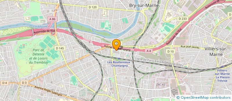 localisation de l'entreprise S.K.R. TAXIS  CHAMPIGNY-SUR-MARNE