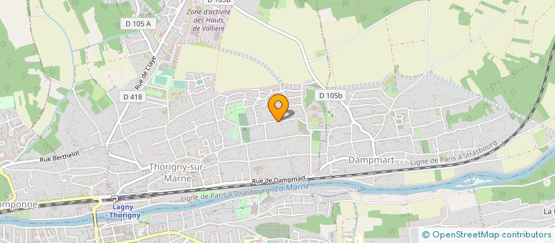 localisation de l'entreprise S K V  THORIGNY-SUR-MARNE