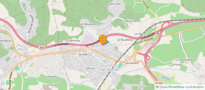 localisation de l'entreprise S.L.C TRANSPORT à LE CANNET-DES-MAURES