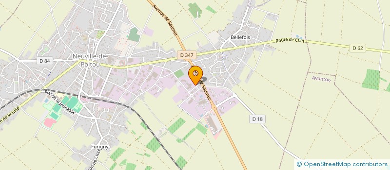 localisation de l'entreprise S.L.F. à NEUVILLE-DE-POITOU