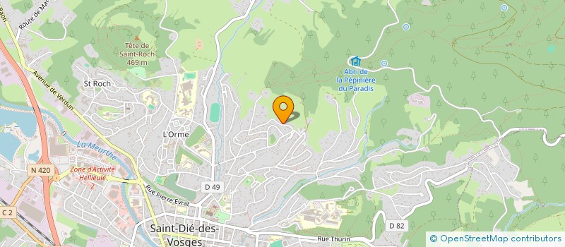 localisation de l'entreprise S.L.G.  SAINT-DIE-DES-VOSGES