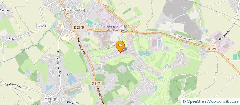 localisation de l'entreprise S.L.M.N.  MERIGNIES