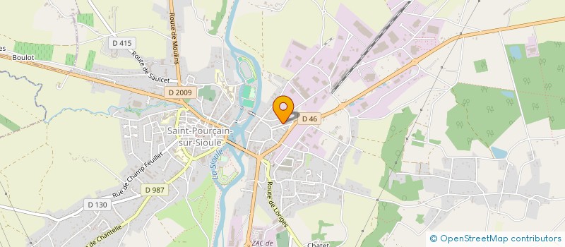 localisation de l'entreprise S.L.V à SAINT-POURCAIN-SUR-SIOULE