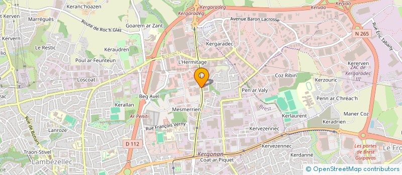 localisation de l'entreprise S. LARVOR DEVELOPPEMENT  GOUESNOU