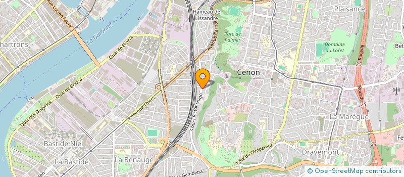 localisation de l'entreprise S&M  CENON