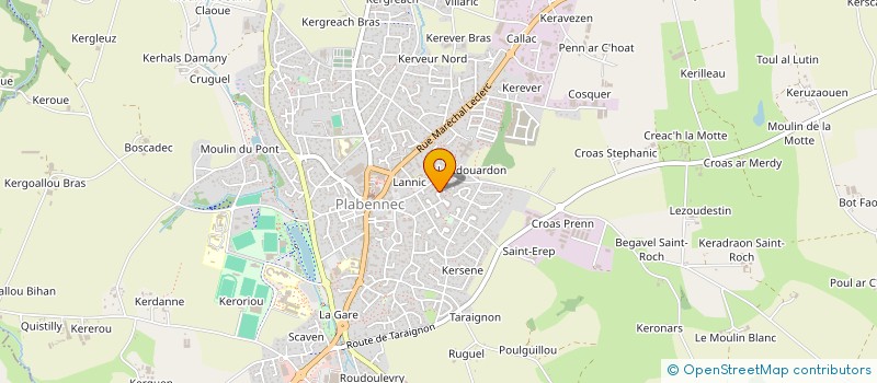 localisation de l'entreprise S.M.A.  PLABENNEC