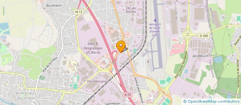 localisation de l'entreprise S M AUTO  ANDREZIEUX-BOUTHEON