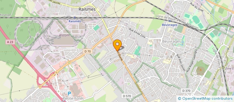 localisation de l'entreprise S M B I NORD (SOCIETE DE MARCHAND DE BIENS IMMO- BILIER NORD)  RAISMES