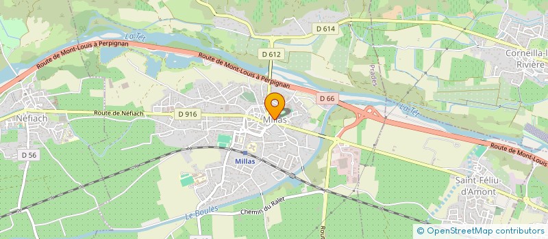 localisation de l'entreprise S.M.B.J  MILLAS