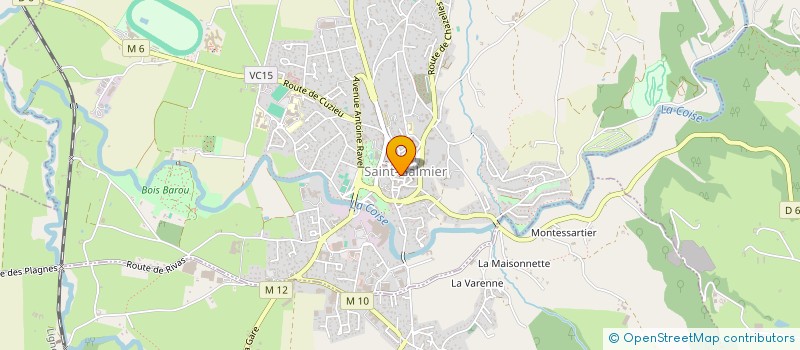 localisation de l'entreprise S.M.C.  SAINT-GALMIER