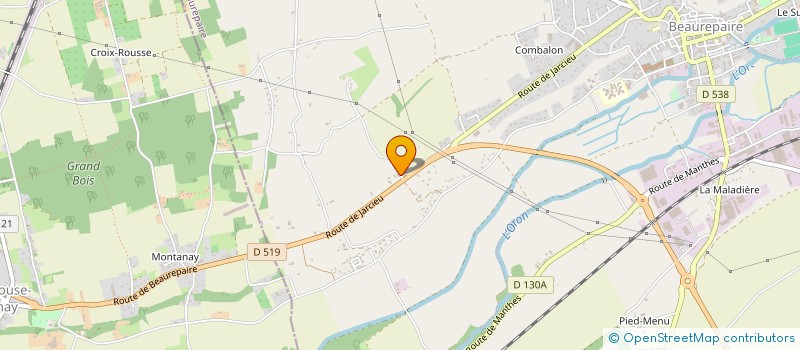 localisation de l'entreprise S M C L  BEAUREPAIRE