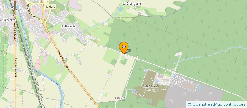 localisation de l'entreprise S.M. D'ETUDES ET DE TRAITEMENT DES DECHETS à CHAGNY
