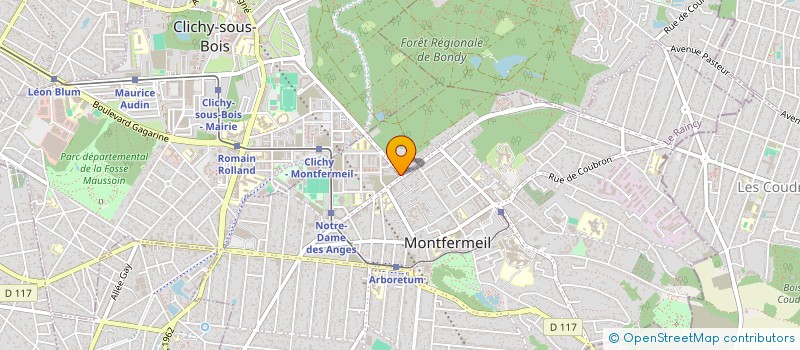 localisation de l'entreprise S.M.E.J ( AU SERVICE D'UN MONDE OU L'ENTRAIDE EST JUSTE) à MONTFERMEIL