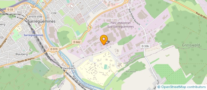 localisation de l'entreprise S.M. FRANCE à SARREGUEMINES