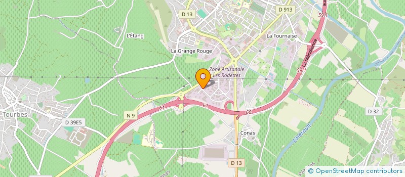 localisation de l'entreprise S.M.G RESTAURATION à PEZENAS