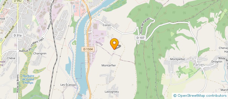localisation de l'entreprise S.M. GESTION à BELLEY
