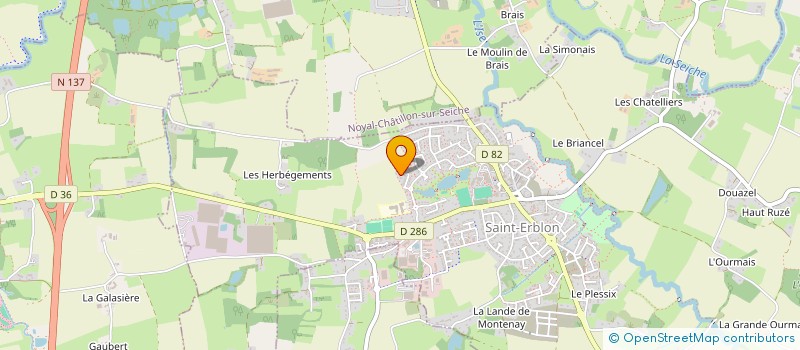 localisation de l'entreprise S M H  SAINT-ERBLON