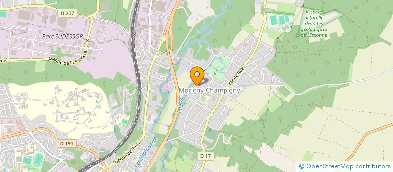 localisation de l'entreprise S.M.H.T.  MORIGNY-CHAMPIGNY