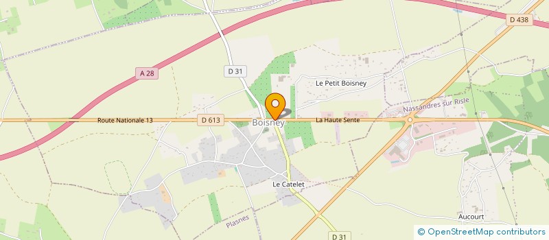 localisation de l'entreprise S.M.J.  BOISNEY