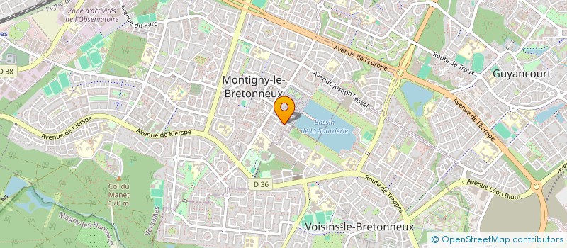 localisation de l'entreprise S.M.K.  MONTIGNY-LE-BRETONNEUX