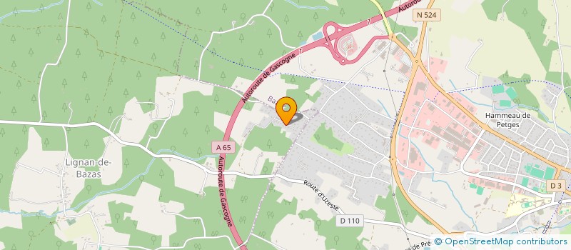 localisation de l'entreprise S.M.K PERE ET FILS  LIGNAN-DE-BAZAS