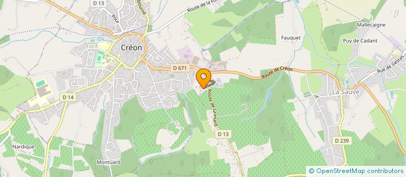 localisation de l'entreprise S.M.L  CREON