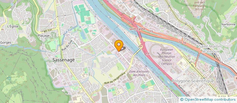 localisation de l'entreprise S.M.M.I. NACELLES ET CHARIOTS  SASSENAGE