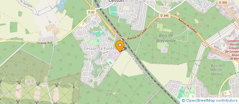 localisation de l'entreprise S.M.P.R. SOCIETE MELUNAISE DE PEINTURE ET RAVALEMENT  CESSON