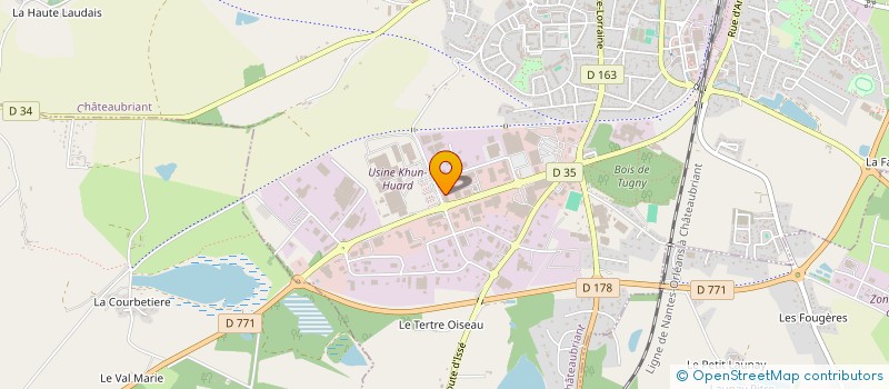 localisation de l'entreprise S.M.R.  CHATEAUBRIANT