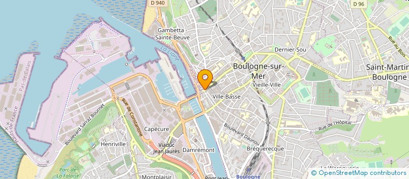 localisation de l'entreprise S.M.S. à BOULOGNE-SUR-MER