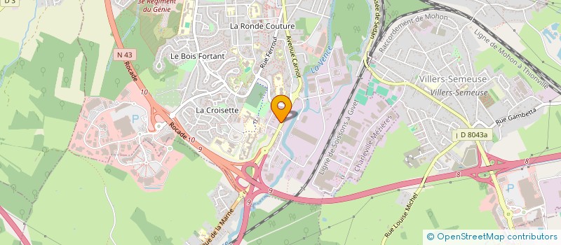 localisation de l'entreprise S.M.S à CHARLEVILLE-MEZIERES