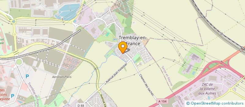 localisation de l'entreprise S.M.T.B.(SOCIETE MACONNERIE TRAVAUX DE BATIMENT) à TREMBLAY-EN-FRANCE