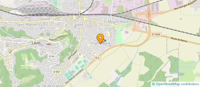 localisation de l'entreprise S.MARKET à LAON