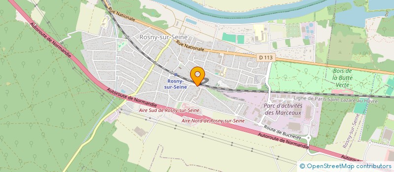 localisation de l'entreprise S.N.4M.  ROSNY-SUR-SEINE