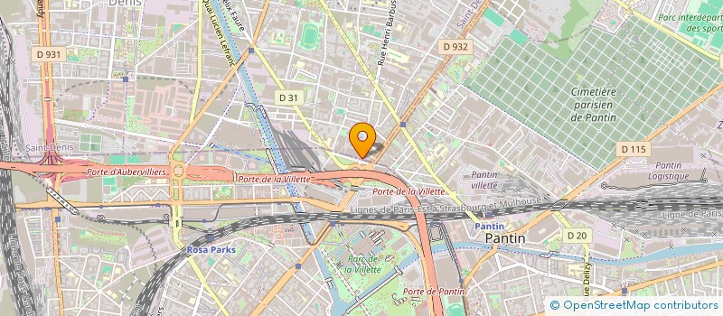 localisation de l'entreprise S.N  AUBERVILLIERS