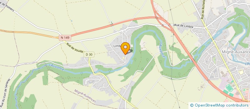 localisation de l'entreprise S.N.A.F. (SOC NAT ARTISANALE FACADES)  MIGNE-AUXANCES