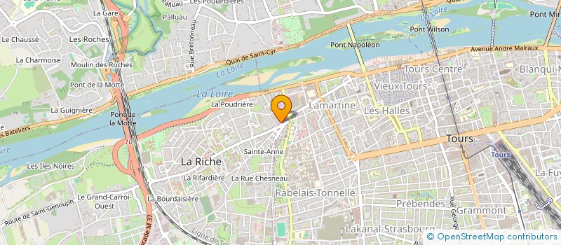 localisation de l'entreprise S.N.B.M. à LA RICHE
