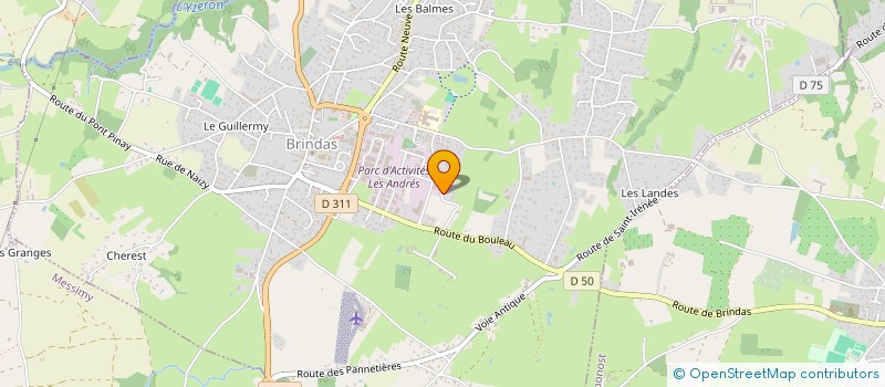 localisation de l'entreprise S.N.B.O. SOC NOUV BLANCHISSERIE ODIN à BRINDAS