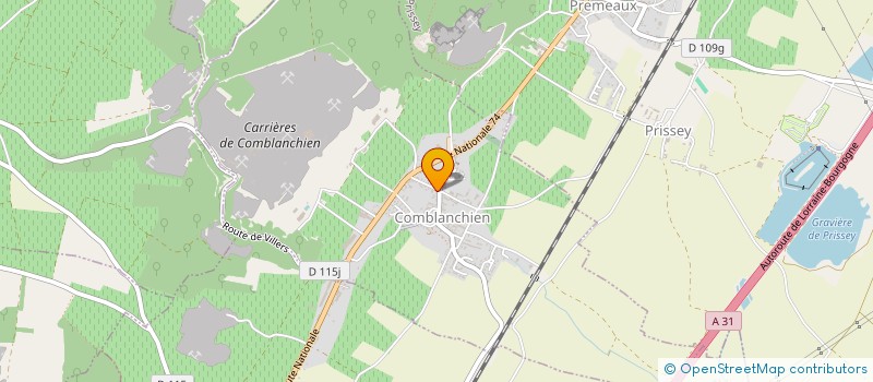 localisation de l'entreprise S.N.C. GEORGET - TRULLARD  COMBLANCHIEN