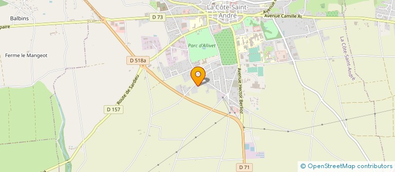 localisation de l'entreprise S.N.C LES MEUNIERES à LA COTE-SAINT-ANDRE