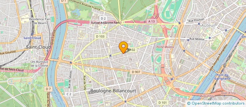 localisation de l'entreprise S N C SOFININVEST ET CIE à BOULOGNE-BILLANCOURT