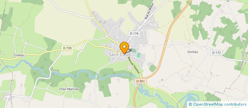 localisation de l'entreprise S.N.C. SYLVERO  SAINT-CLAUD