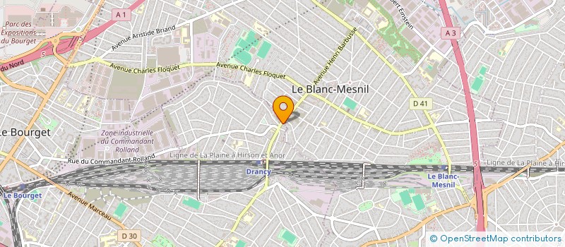 localisation de l'entreprise S N D TEXTILE  DRANCY