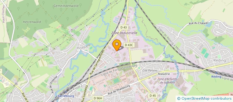 localisation de l'entreprise S.N.E à SARREBOURG