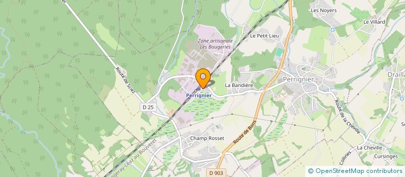 localisation de l'entreprise S.N. GIRARD à PERRIGNIER