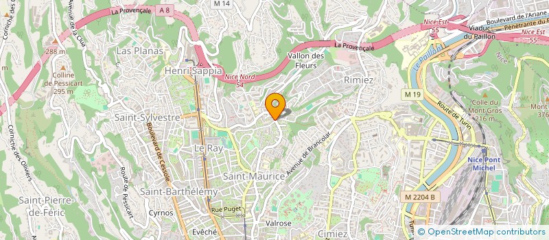 localisation de l'entreprise S.N.H  NICE