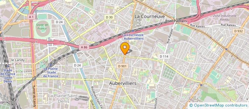 localisation de l'entreprise S.N.I.B. à LA COURNEUVE