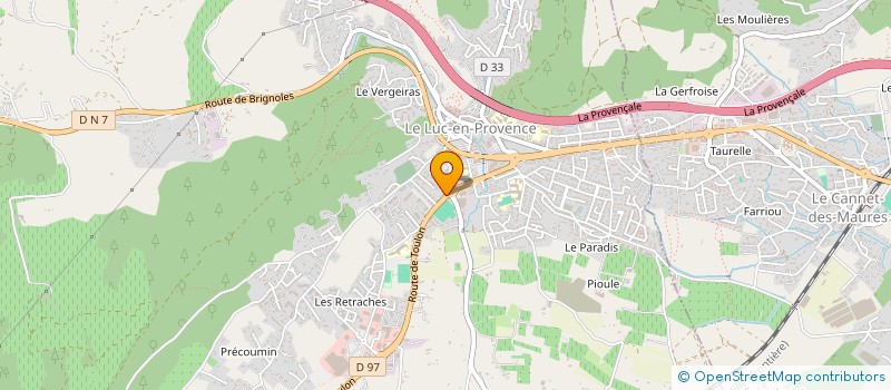 localisation de l'entreprise S & N INVEST  LE LUC