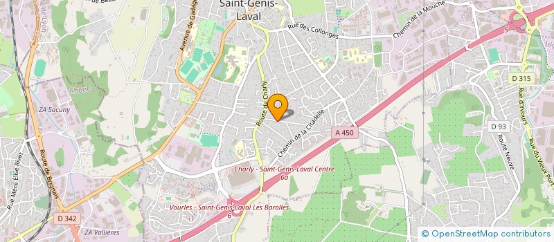 localisation de l'entreprise S.N.L.I.  SAINT-GENIS-LAVAL